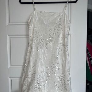 12th Tribe Ivory Sequin Dress